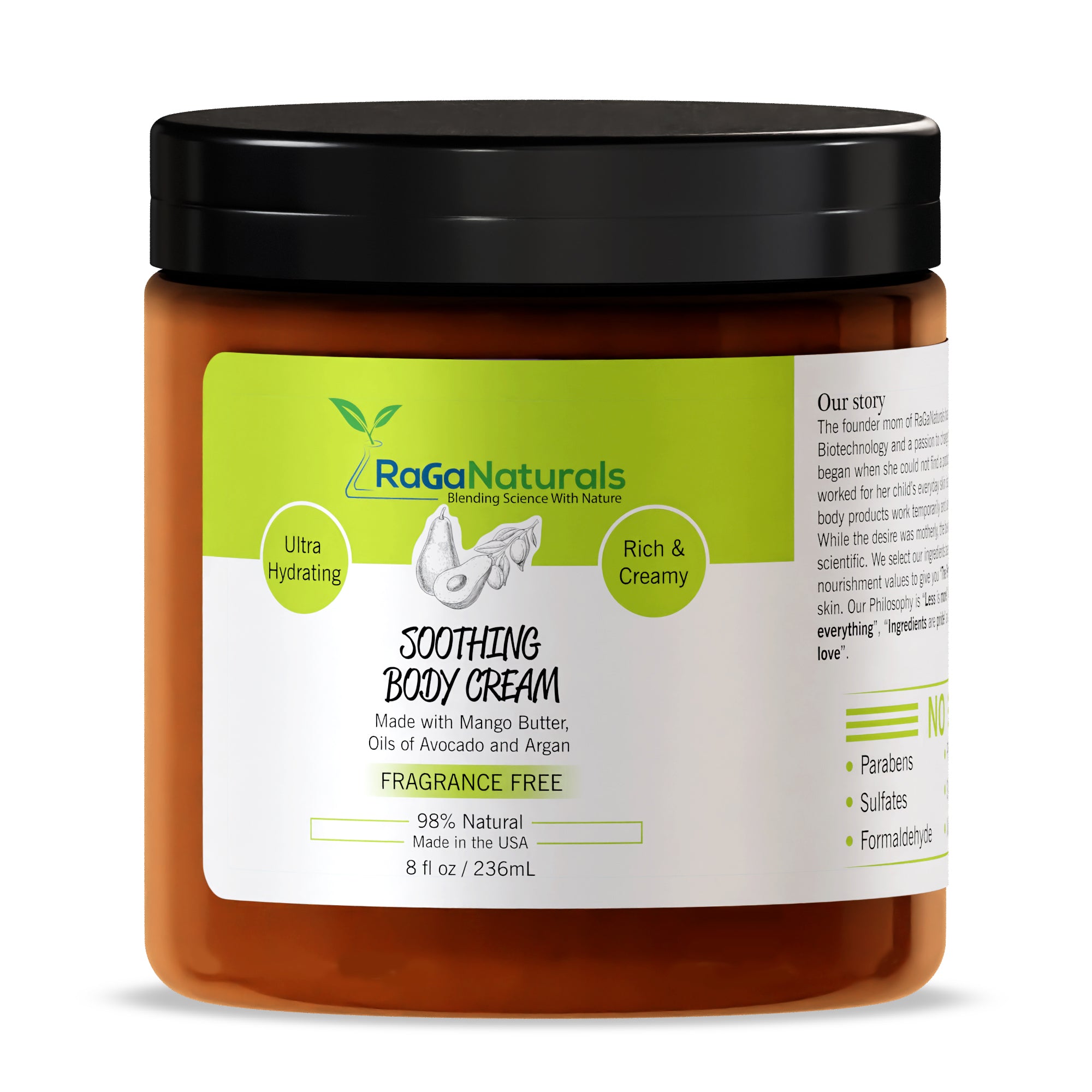 Fragrance-Free Body Cream | Natural Hydration for Sensitive Skin | RaGa ...